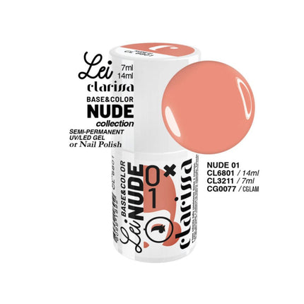 CLARISSA SMALTO SEMIPERMANENTE LEI NUDE 01 7ML     LEI3211 Sicula Cosmetics SRL