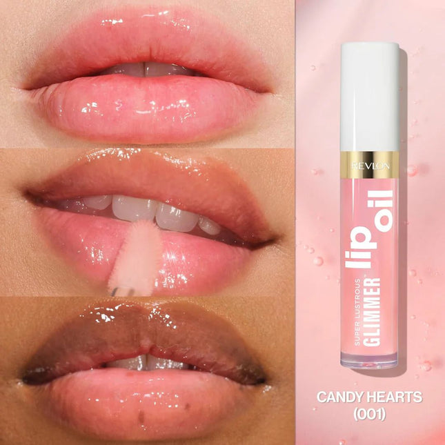 REVLON SUPER LUSTROUS GLIMMER LIP OIL CANDY HEARTS Sicula Cosmetics SRL