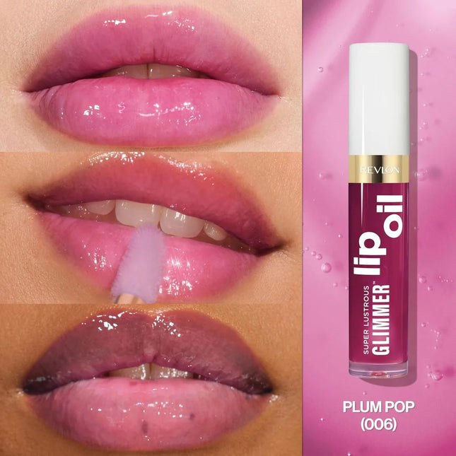 REVLON SUPER LUSTROUS GLIMMER LIP OIL PLUM POP Sicula Cosmetics SRL
