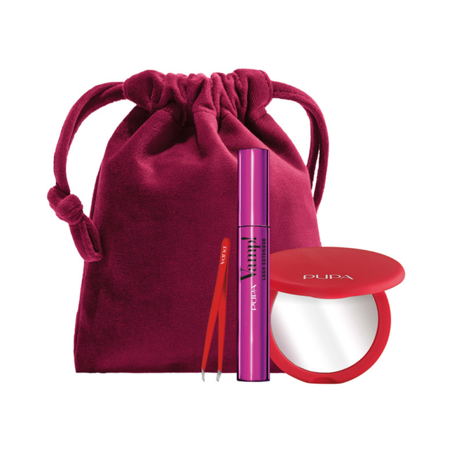 CONF. PUPAMAKE-UP KIT MASCARA + PINZETTA + SPECCHO + POCHETTE Sicula Cosmetics SRL