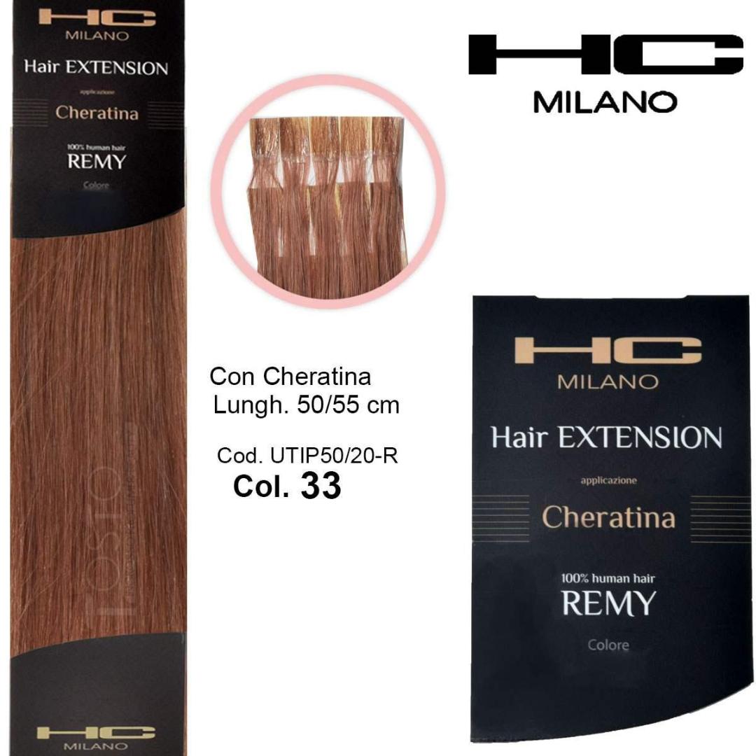 HC MILANO EXTENSION REMY CHERATINA N°613# 20PZ Sicula Cosmetics SRL