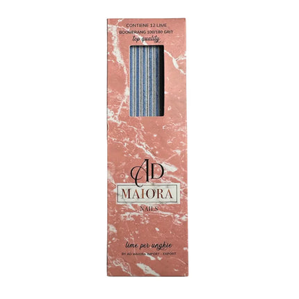 AD MAIORA NAILS LIMA BOOMERANG 100/180 GRIT TOP QUALITY 1PZ.