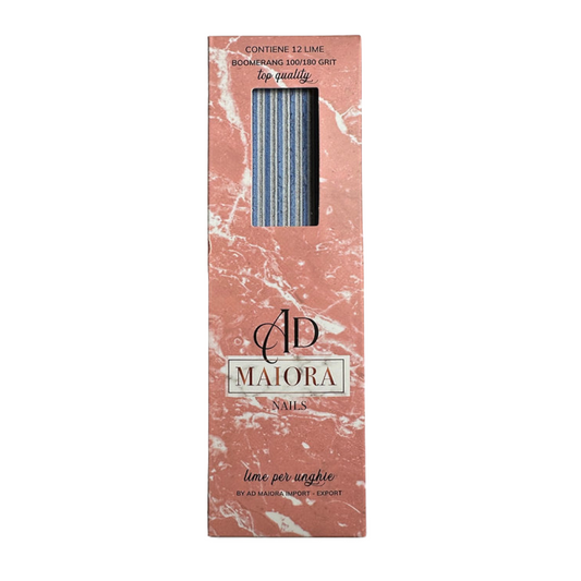 AD MAIORA NAILS LIMA BOOMERANG 100/180 GRIT TOP QUALITY 1PZ