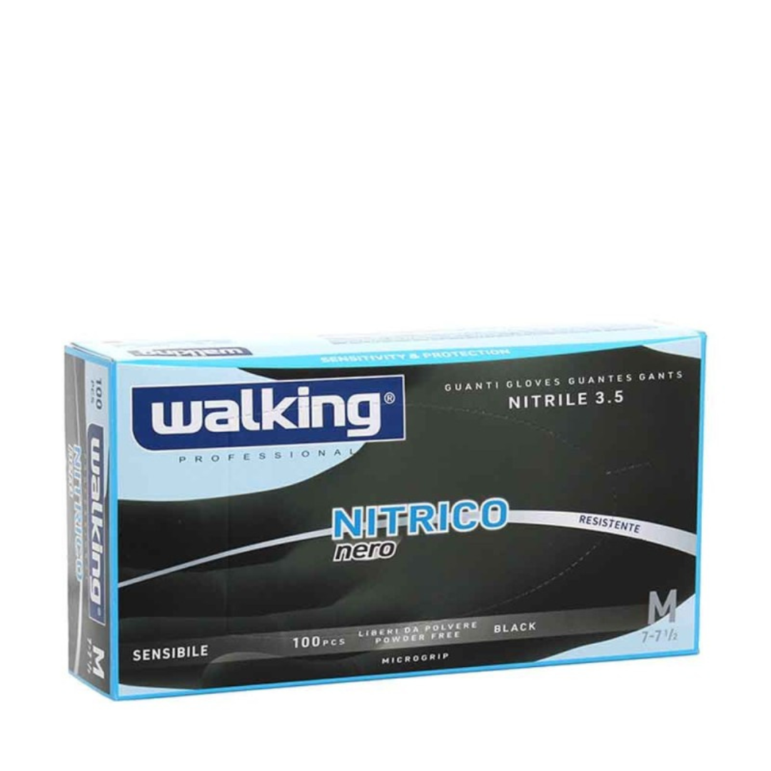 WALKING GUANTI NITRILE NERO 100PZ L