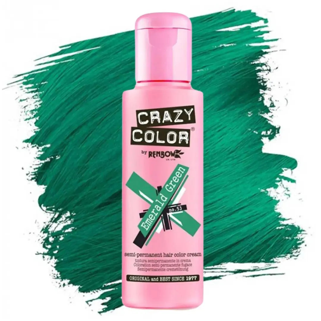 CRAZY COLOR 53 EMERALD GREEN 100ML.