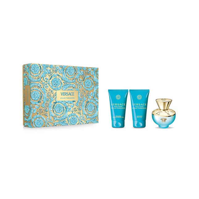 CONF. VERSACE DYLAN TURQUOISE EDT 50ML + BL 50ML + SG 50ML Sicula Cosmetics SRL