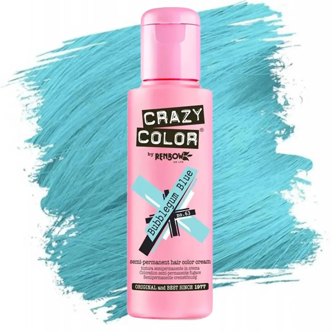 CRAZY COLOR 63 BUBBLEGUM BLUE 100ML.