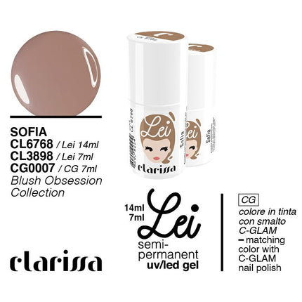 CLARISSA SMALTO SEMIPERMANENTE LEI SOFIA 7ML     CL 3898 Sicula Cosmetics SRL