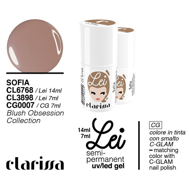 CLARISSA SMALTO SEMIPERMANENTE LEI SOFIA 7ML     CL 3898 Sicula Cosmetics SRL