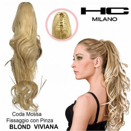 HC MILANO CODA VIVIANA FIBRA SINTETICA MOSSA CON PINZA Sicula Cosmetics SRL