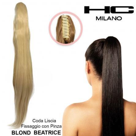 HC MILANO CODA BEATRICE FIBRA SINTETICA LISCIA CON PINZA Sicula Cosmetics SRL