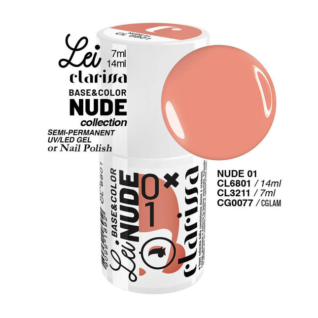 CLARISSA SMALTO SEMIPERMANENTE LEI NUDE 01 7ML     CL3211 Sicula Cosmetics SRL