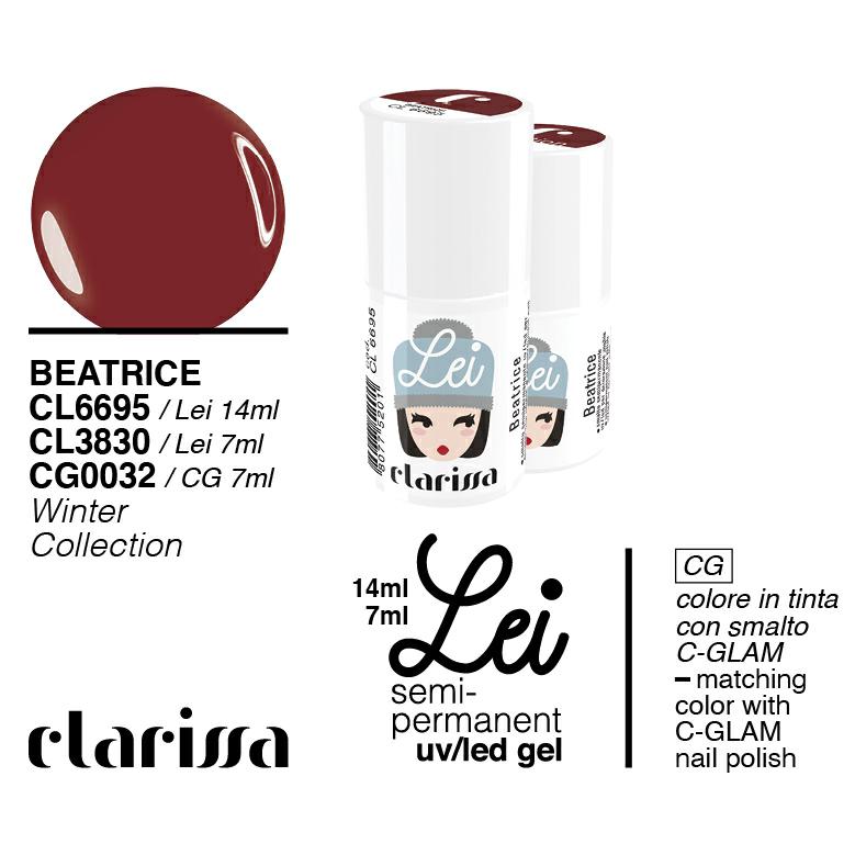 CLARISSA SMALTO SEMIPERMANENTE LEI BEATRICE 7ML     CL 3830 Sicula Cosmetics SRL