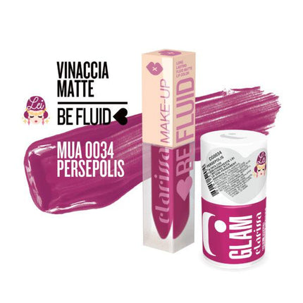 CLARISSA BE FLUID LIPCOLOR PERSEP.-VINACCIA MATTE 4ML MUA 0034 Sicula Cosmetics SRL