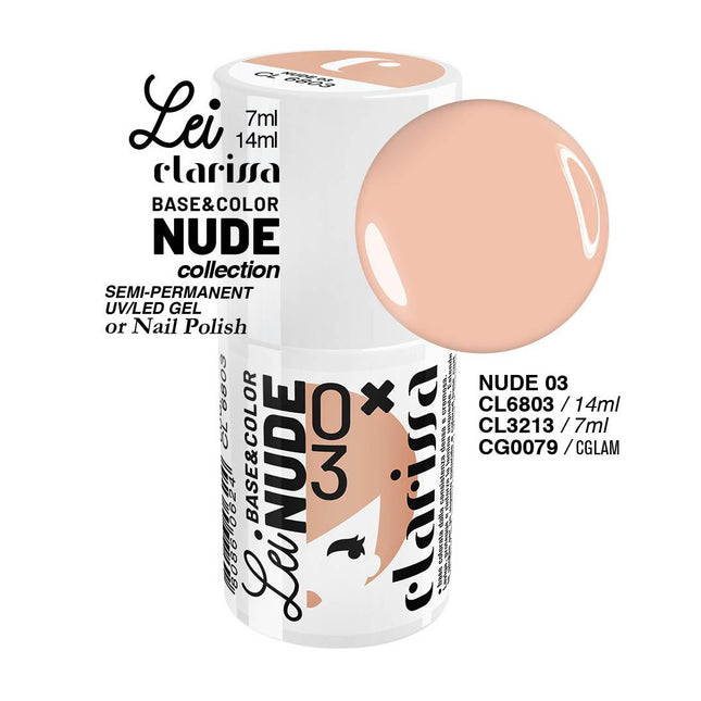 CLARISSA SMALTO SEMIPERMANENTE LEI NUDE 03 7ML     CL 3213 Sicula Cosmetics SRL