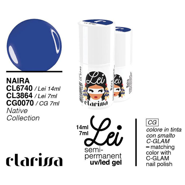 CLARISSA SMALTO SEMIPERMANENTE LEI NAIRA 7ML     CL 3864 Sicula Cosmetics SRL
