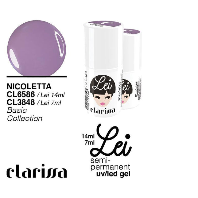 CLARISSA SMALTO SEMIPERMANENTE LEI NICOLETTA 7ML     CL 3848 Sicula Cosmetics SRL