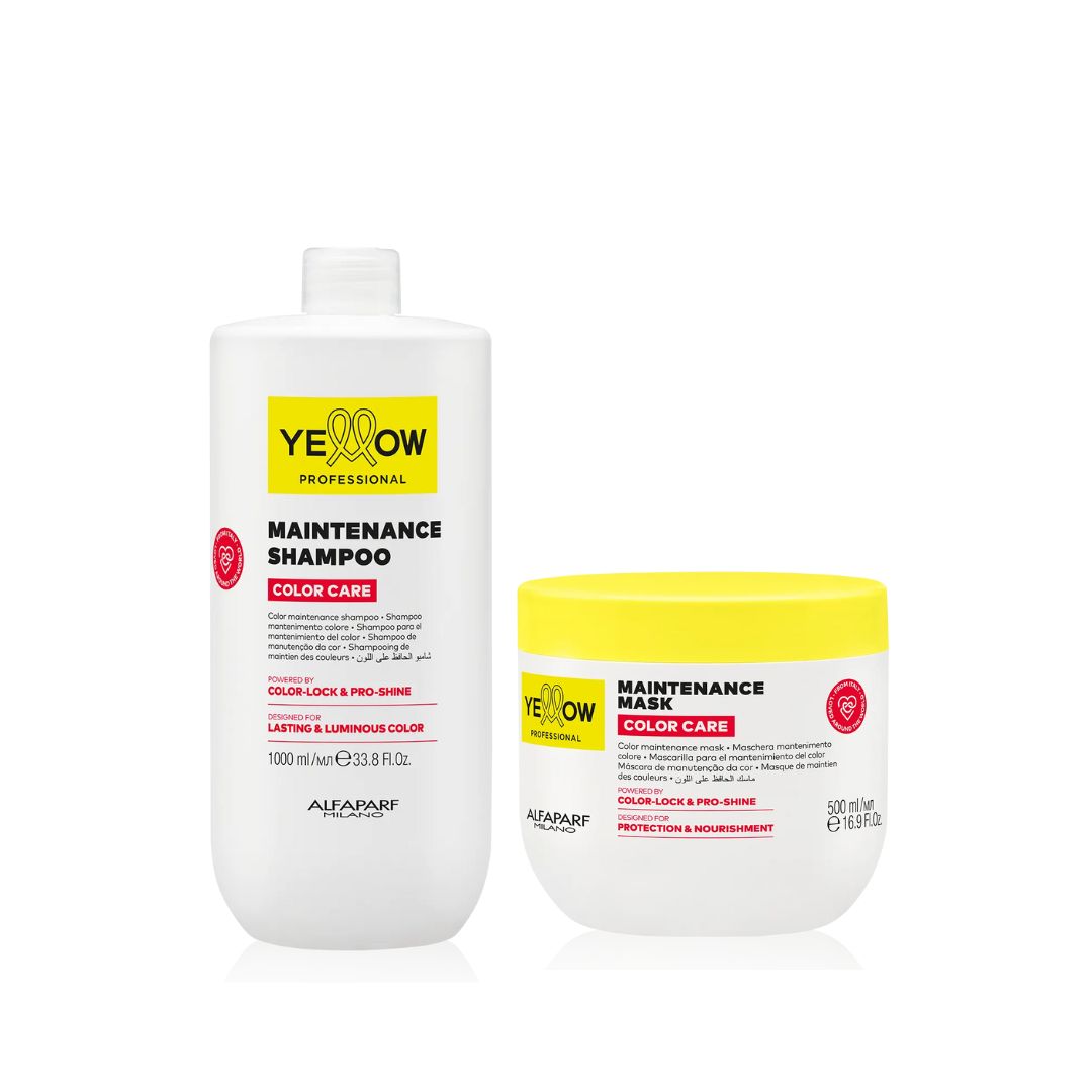 ALFAPARF YELLOW KIT COLOR CARE SHAMPOO 1000ml + MASK 500ml Sicula Cosmetics SRL