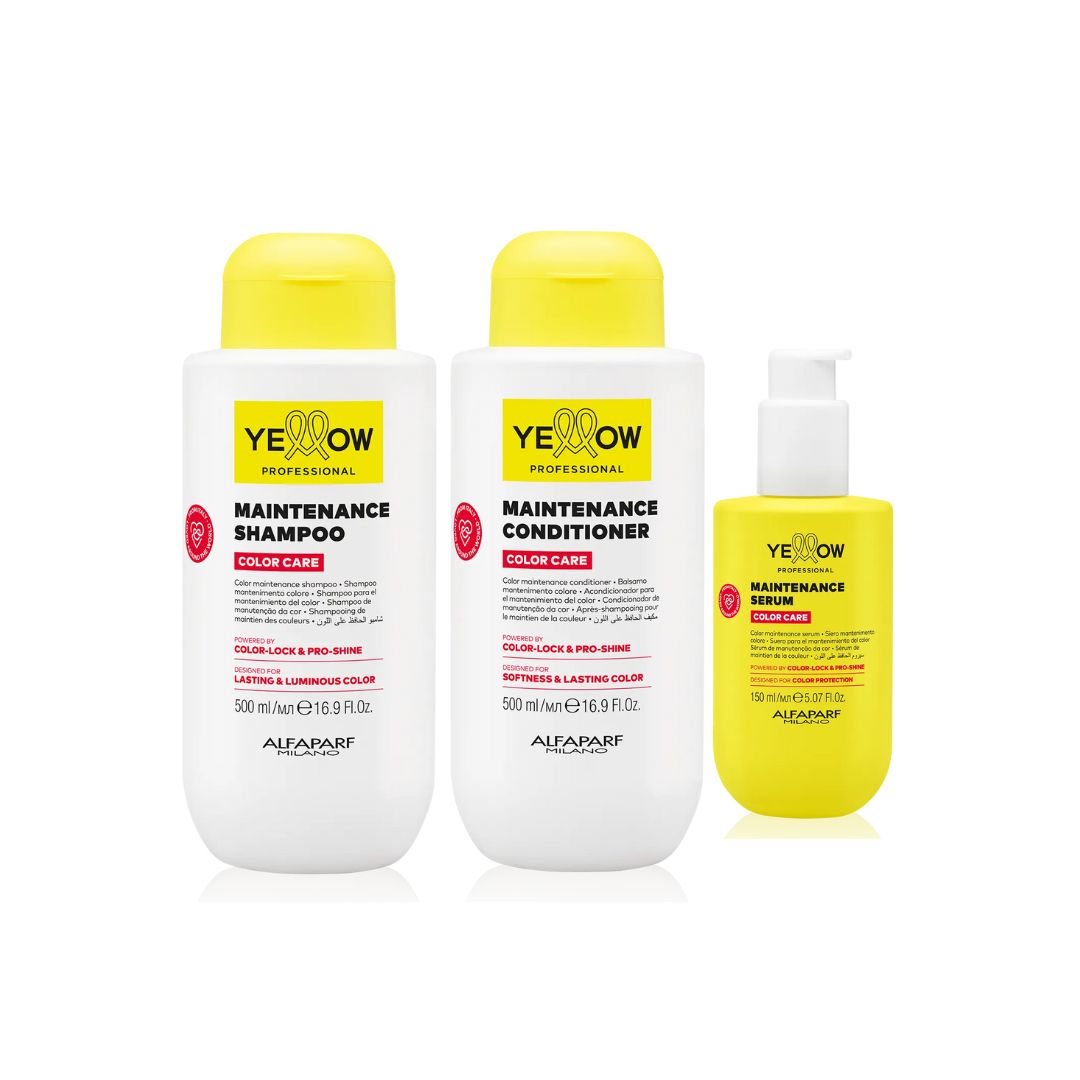 ALFAPARF YELLOW KIT COLOR CARE SAMPOO 500ml + CONDITIONER 500ml + SERUM 150ml Sicula Cosmetics SRL