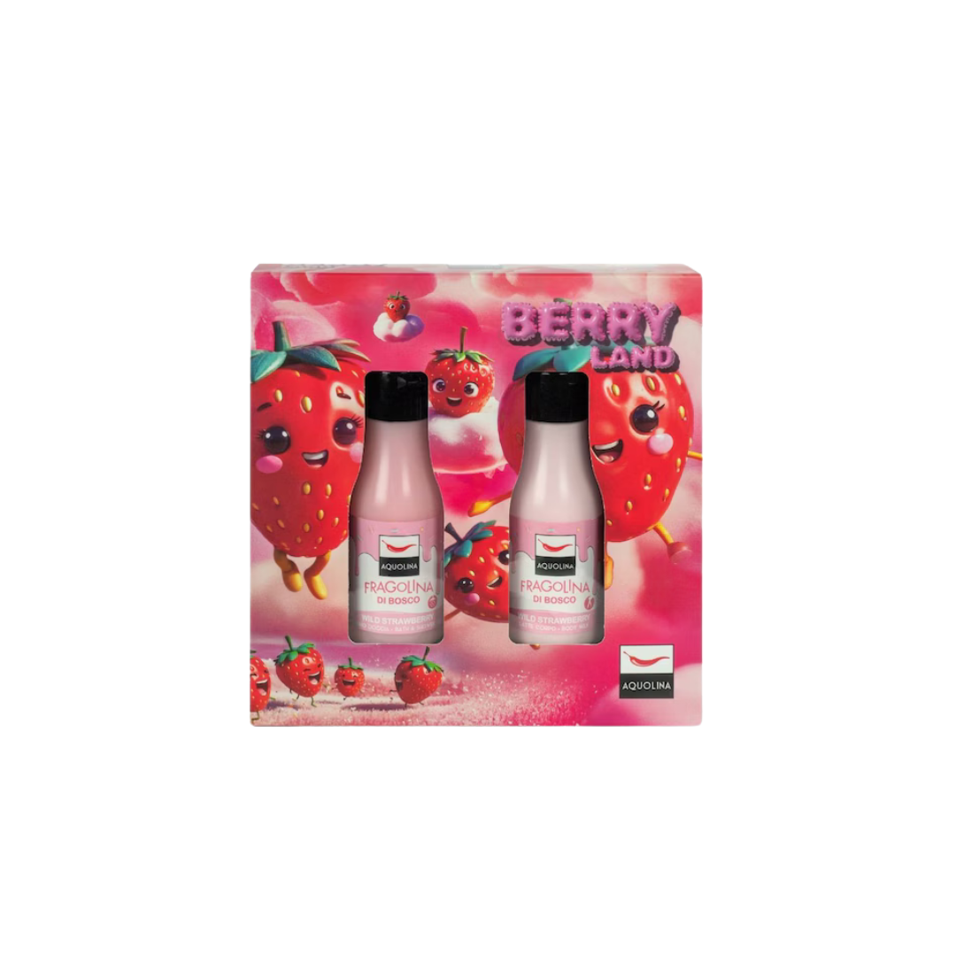 CONF. AQUOLINA FRAGOLINA DI BOSCO BODY MIST 150ML + SG 125ML Sicula Cosmetics SRL