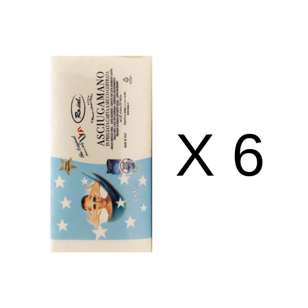 ROIAL ASCIUGAMANO 35X67 GOFFRATO 60PZ