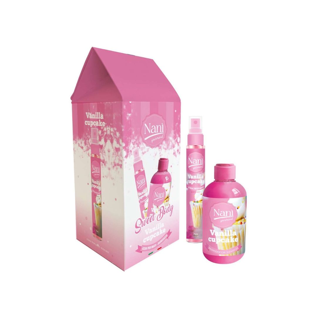 CONF. NANI' VANILLA CUPCAKE BODY MIST 75ML + SG 300ML Sicula Cosmetics SRL