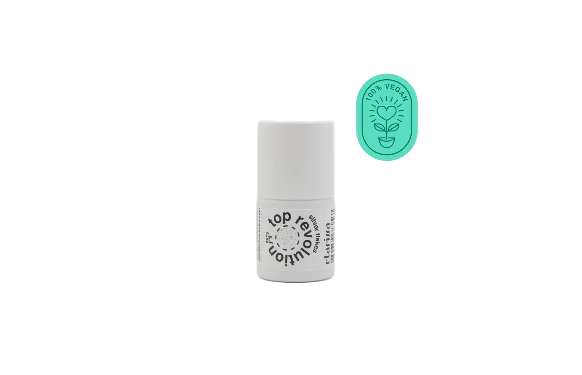 CLARISSA SEMIPERMANENTE TOP REVOLUTION SILVER FLAKES 7ML LEI3795 Sicula Cosmetics SRL